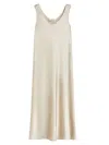 Max Mara Women's Talete Satin Slip Dress In Grey