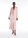 Max Mara Flowing Envers Satin Dress In Pink