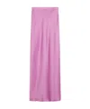 Max Mara Flowing Envers Satin Skirt In Pink