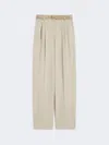 Max Mara Studio Entrata Trouser Beige In White