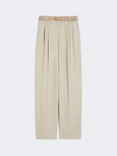 MAX MARA FLOWING PURE WOOL TROUSERS