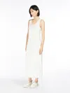 Max Mara Flowing Satin Dress In White