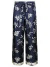 Max Mara Flowing Wide-leg Pants With Floral Pattern