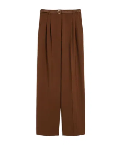 MAX MARA FLOWING WOOL TROUSERS