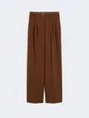 Max Mara Studio Mstbacio Trouser Chocolate In Brown