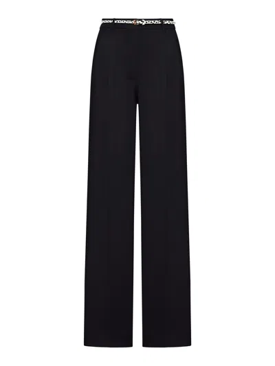 Max Mara Fluid Cady Trousers In Black