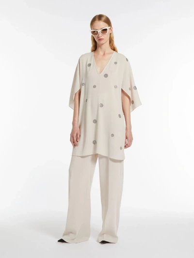 Max Mara Fluid-fit Cady Trousers In Neutral