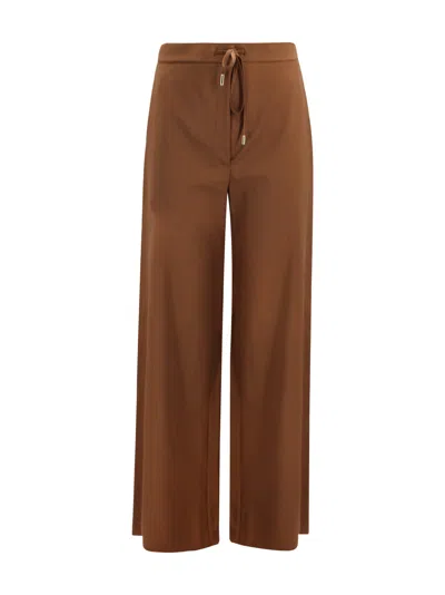 Max Mara Fluid Jogging-style Trousers In Brown