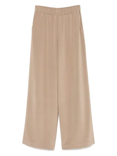 Max Mara Fluid Trousers In Brown