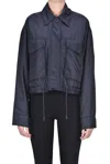 Max Mara Foglia Cropped Jacket In Blue
