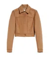 Max Mara Foglia Cropped Jacket In Brown