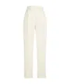 Max Mara Virgin Wool Flared Trousers In Neutral