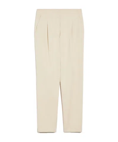 Max Mara Fold Design Casual Pants In Nude