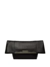 Max Mara Large Clutch In Natural Leather