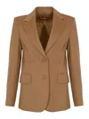 Max Mara Studio Single Breasted Jacket In Hazelnut Colour In Brown