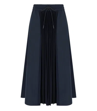 Max Mara Folk Blue Midi Skirt