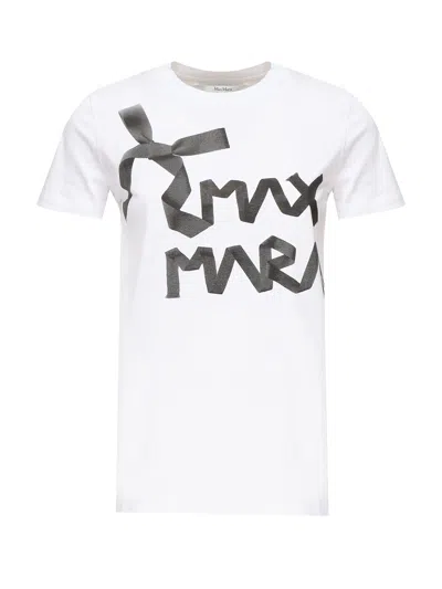 Max Mara Football T-shirt With Logo In White