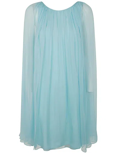 MAX MARA FOOTING CEREMONY DRESS,2411221034600 027 TURQUOISE