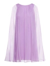Max Mara Purple Silk Midi Dress In Malva