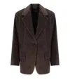 Max Mara Formia Chocolate Single-breasted Blazer In Brown