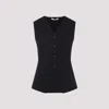 Max Mara Fornovo Sleeveless V-neck Tailored Gilet In Black