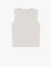 Max Mara White Sleeveless Top In Wool And Cashmere Women