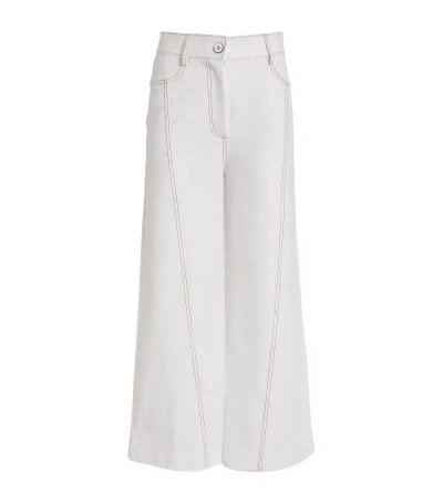 Max Mara Foster Comfort Wide-leg Jeans In White