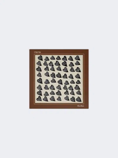 Max Mara Foulard En Sergé De Soie Imprimée In Multi
