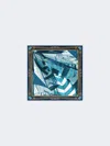 Max Mara Printed Silk Foulard In Blue