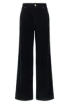 Max Mara Dark Blue Regular Front Pants In Black