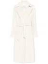 Max Mara White Alpaca Fragore Orsetto Biver Coat In White