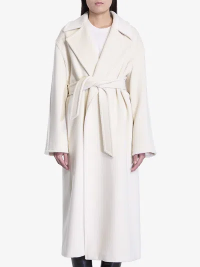 Max Mara Fragore Coat In Neutral