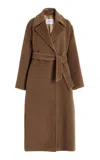 Max Mara Fragore Wool-cashmere Coat In Brown