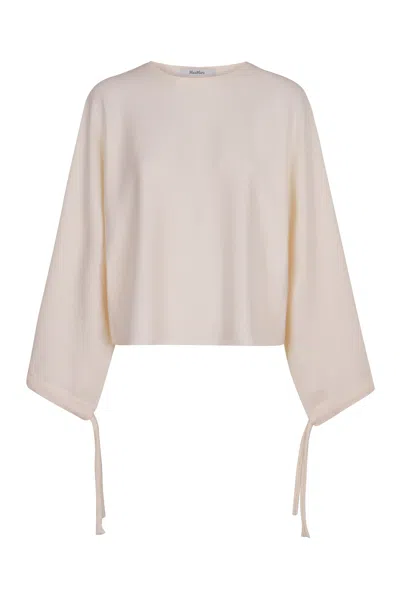 Max Mara Frais Fine-knit Sweater In Gray