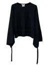 Max Mara Frais Tie-detail Sweater In Black