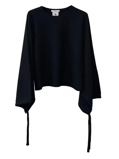 Max Mara Frais Tie-detail Sweater In Black