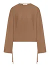 Max Mara Frais Virgin Wool Sweater In Brown