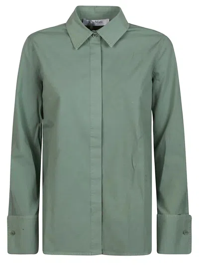 Max Mara Francia Long Sleeve Shirt In Salvia