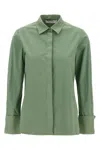 Max Mara French Collared Shirt With Back Yoke And Pleat
