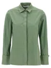 Max Mara French Collared Shirt With Back Yoke And Pleat
