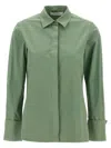 Max Mara French Collared Shirt With Back Yoke And Pleat