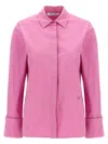 Max Mara Sfilata Stretch Cotton Francia Shirt With Double Cuffs In Pink