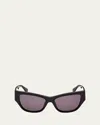 Max Mara Francoise Acetate Cat-eye Sunglasses In Grey