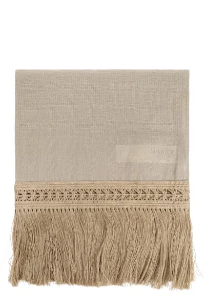 Max Mara Fraser Detail Scarf In Nude