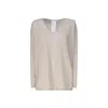 Max Mara Cashmere Freccia Jumper With V-neckline In Beige