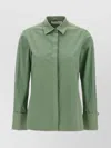 Max Mara French Collared Shirt With Back Yoke And Pleat