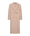 Max Mara Freshly Cut Wool Cashmere Double-breasted Coat In Nude