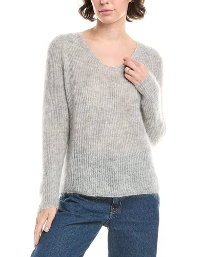 Max Mara Fresis Mohair-blend Sweater In Gray