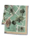 Max Mara Frida Botanical-print Fringed Scarf In Green