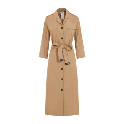 Max Mara Cotton Frida Dress In Brown